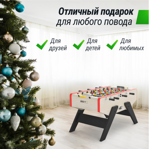 Игровой стол UNIX Line Футбол - Кикер (140х70см) Light Wood