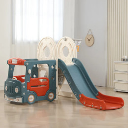 Игровой комплекс с горкой UNIX Kids Bus (171 cm) Red