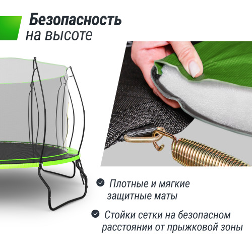 Батут UNIX Line 14 ft UFO Green