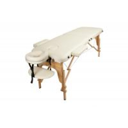 Массажный стол Atlas Sport 70 см складной 3-с деревянный (бежевый)