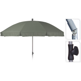 Зонт пляжный, д.250 см, купол полиэстер, стойка цинк, цвет серый