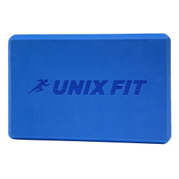 Блок для йоги и фитнеса UNIX Fit (200 г) 23 х 15 х 7 см, 1 шт, голубой