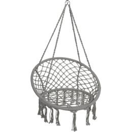 Кресло подвесное круглое, каркас сталь, полиэстер, цвет серый
