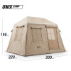 Надувная палатка UNIX Camp Vega 3х2 бежевый (+ навес)