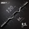 Гриф олимпийский UNIX Fit PRO 200 EZ-образный 120 см / 50 мм хромированный