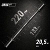 Гриф олимпийский UNIX Fit PRO 680 прямой 220 см / 50 мм хромированный