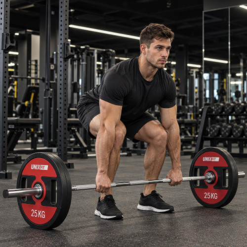 Гриф олимпийский UNIX Fit PRO 680 прямой 220 см / 50 мм хромированный