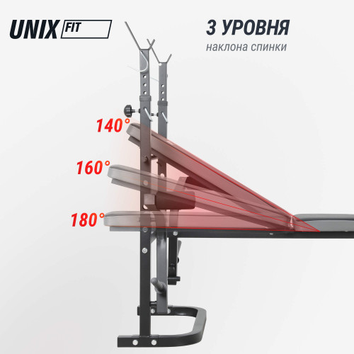 Скамья силовая со стойками UNIX Fit Bench 120P