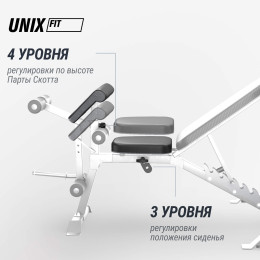 Скамья силовая со стойками UNIX Fit Bench 130DD