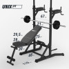 Турник-пресс-брусья со скамьей UNIX Fit силовая стойка / Power Tower 150P
