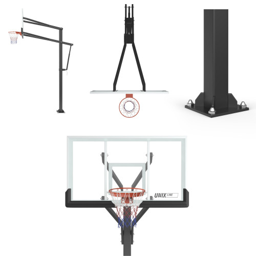 Баскетбольная стойка стационарная UNIX Line B-Stand-TG PRO 72