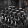 Ряд гантелей гексагональных UNIX Fit обрезиненные от 2,5 до 50 кг