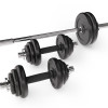 Набор гантелей и штанга UNIX Fit в кейсе 50 кг