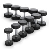 Ряд гантелей круглых UNIX Fit обрезиненные от 2,5 до 25 кг