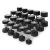 Ряд гантелей круглых UNIX Fit обрезиненные от 2,5 до 50 кг