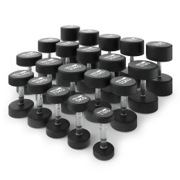 Ряд гантелей круглых UNIX Fit обрезиненные от 2,5 до 50 кг