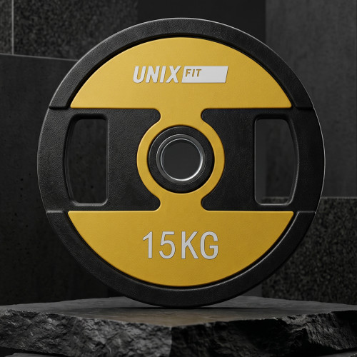 Диск уретановый c хватом UNIX Fit PRO 15 кг, 51 мм, 1 шт.