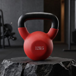 Гиря UNIX Fit виниловая 12 кг Red