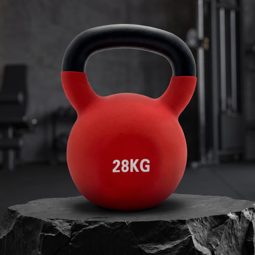 Гиря UNIX Fit виниловая 28 кг Red