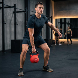 Гиря UNIX Fit виниловая 28 кг Red