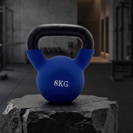 Гиря UNIX Fit виниловая 8 кг Blue