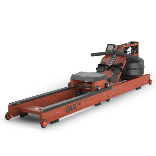 Гребной тренажер UNIX Fit тёмное дерево / Wood Rower Dark