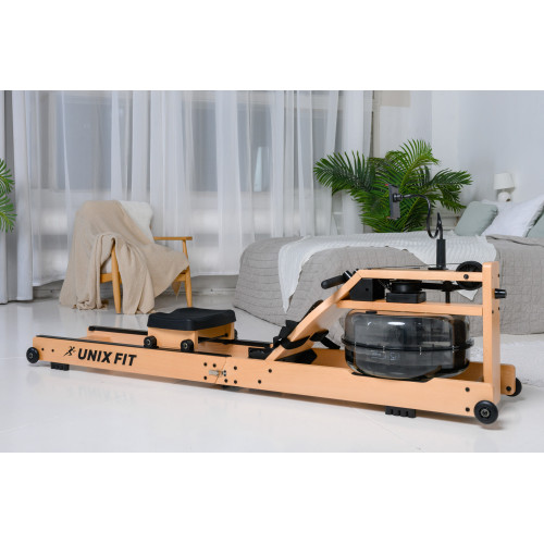 Гребной тренажер UNIX Fit светлое дерево / Wood Rower Light