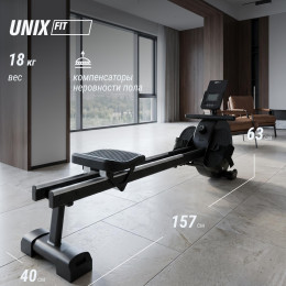 Гребной тренажер UNIX Fit механическая нагрузка / Techno Rower 360