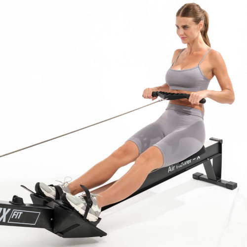 Гребной тренажер UNIX Fit аэродинамическая нагрузка / Air Rower-X черный
