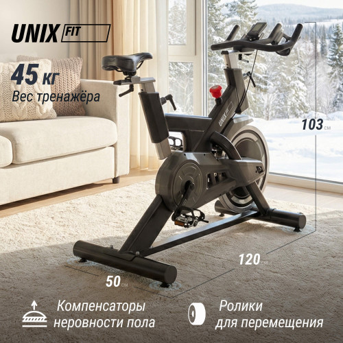 Велотренажер Спин-байк UNIX Fit SB-500 черный