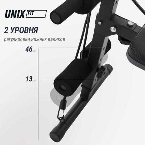 Скамья для пресса UNIX Fit для подъема корпуса / Sit-up 140