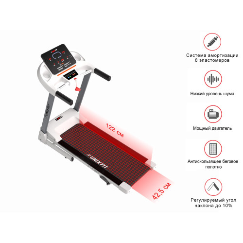 Беговая дорожка UNIX Fit ST-630R белый