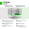 Батут UNIX Line Simple 12 ft (366 см) с внутренней защитной сеткой, зеленый