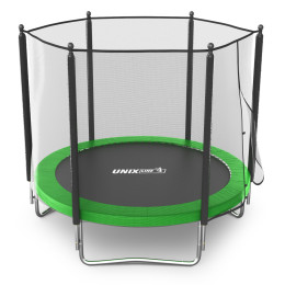 Батут UNIX Line Simple 8 ft (244 см) с внешней защитной сеткой, зеленый