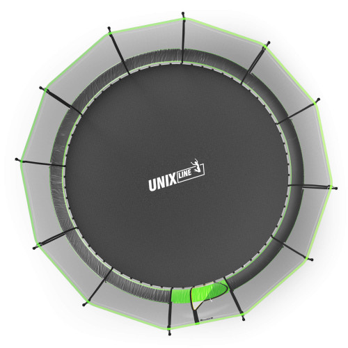 Батут UNIX Line НЛО / UFO 16 ft (488 см) зеленый