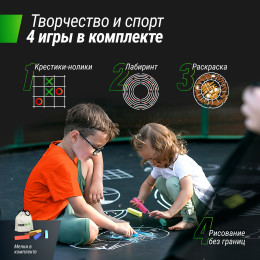 Батут UNIX Line Премиальный с играми / Supreme Game 14 ft (427 см) зеленый