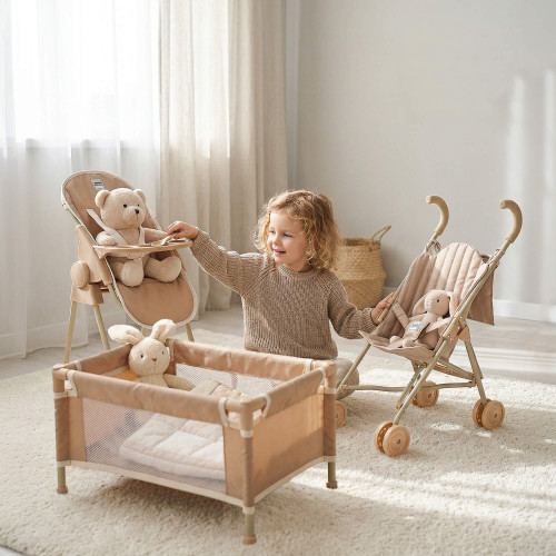 Стул для кормления UNIX Kids Doll / для кукол бежевый