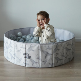 Сухой бассейн для шариков UNIX Kids Ocean / Океан 100 см серый (без шариков)