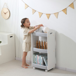 Тумба-стеллаж UNIX Kids Storagebox (3 levels) Grey