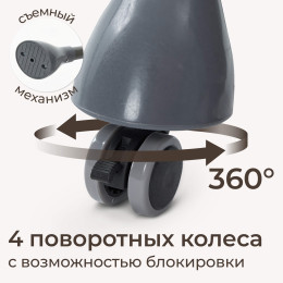 Стул для кормления UNIX Kids Classic / Классик серый