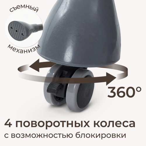 Стул для кормления UNIX Kids Classic / Классик серый