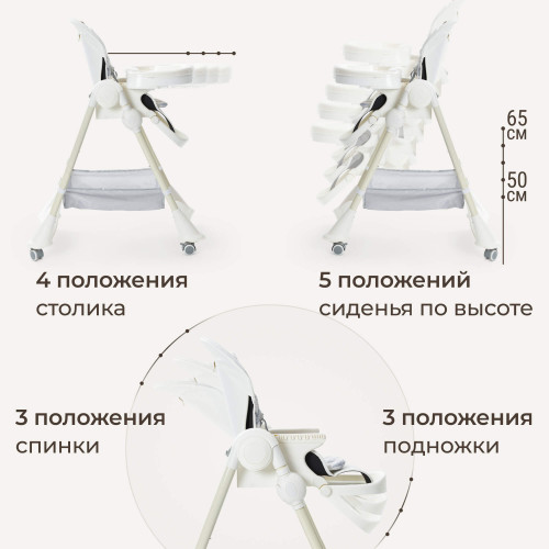 Стул для кормления UNIX Kids Ocean / Океан белый