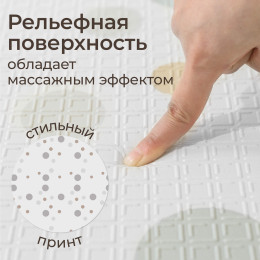 Игровой коврик складной UNIX Kids Circles / Круги 120x150 см серый