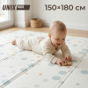 Игровой коврик складной UNIX Kids Circles / Круги 150x180 см серый