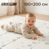 Игровой коврик складной UNIX Kids Circles / Круги 180x200 см серый