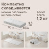 Игровой коврик складной UNIX Kids Circles / Круги 180x200 см серый