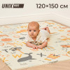 Игровой коврик складной UNIX Kids Learning / Познания 120x150 см бежевый