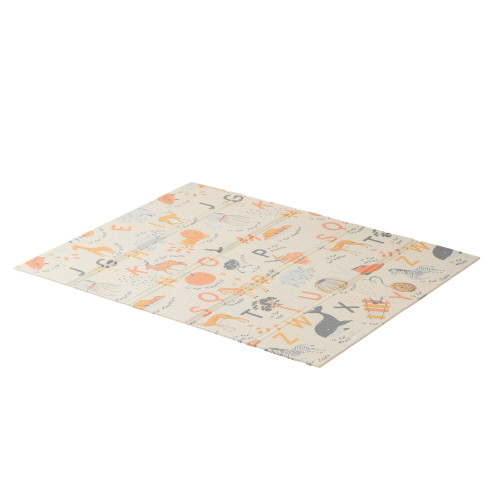 Игровой коврик складной UNIX Kids Learning / Познания 180x200 бежевый