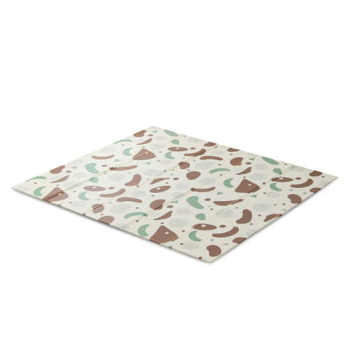 Игровой коврик складной UNIX Kids Traces / Следы 120x150 см коричневый