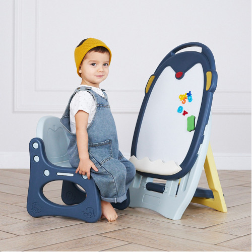 Развивающий детский мольберт UNIX Kids синий